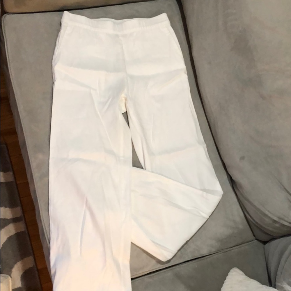 Land’s End white elastic waist pants